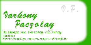 varkony paczolay business card